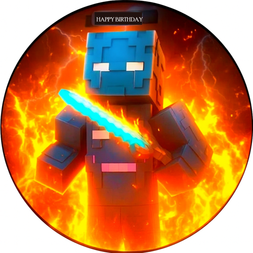 OPŁATEK NA TORT MINECRAFT LUDEK POSTAĆ