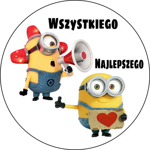 OPŁATEK NA TORT MINIONKI DRU GRU