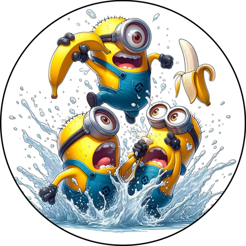 OPŁATEK NA TORT MINIONKI SPLASH