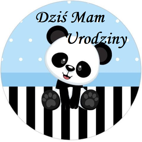 OPŁATEK NA TORT URODZINY MIŚ PANDA