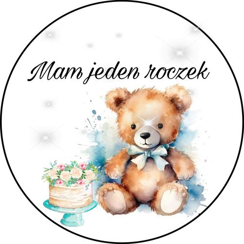 OPŁATEK NA TORT URODZINY ROCZEK MIŚ PLUSZAK