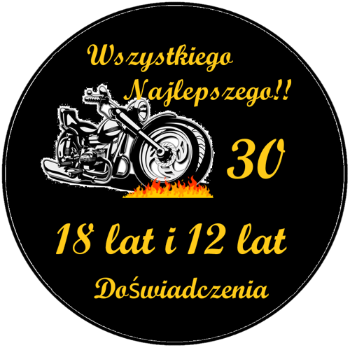 OPŁATEK NA TORT URODZINY 30 MOTOR