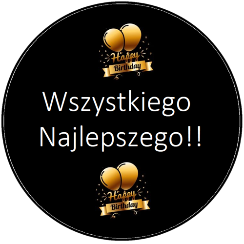 OPŁATEK NA TORT URODZINY OKAZJONALNY
