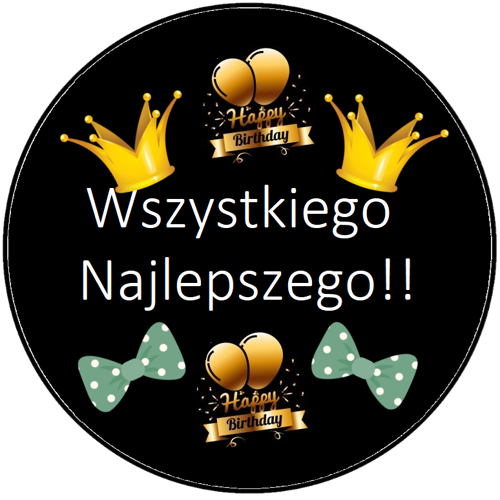OPŁATEK NA TORT URODZINY 18 30 40 50 60 OKAZJONALNY