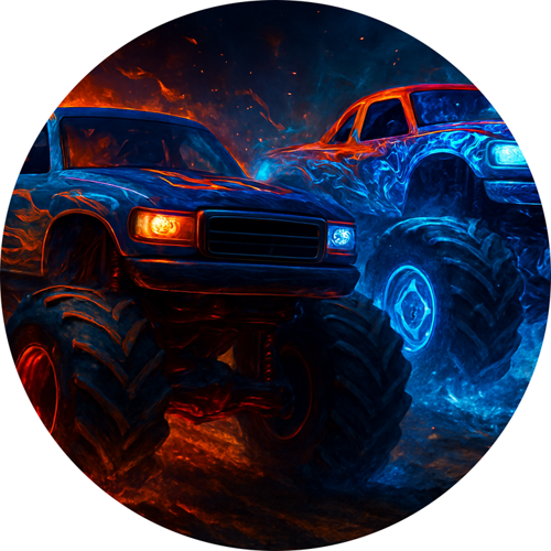OPŁATEK NA TORT MONSTER TRUCK SAMOCHODY