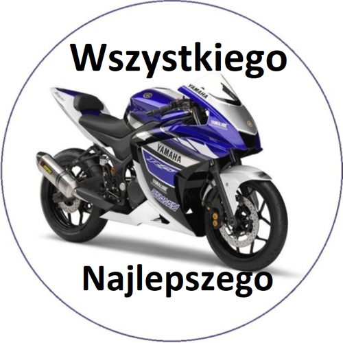 OPŁATEK NA TORT MOTOR YAMAHA ŚCIGACZ