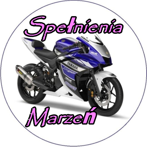 OPŁATEK NA TORT MOTOR YAMAHA KAWASAKI ŚCIGACZ