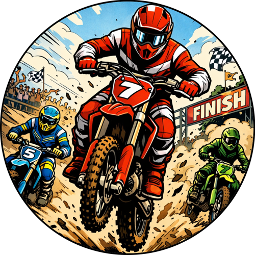 OPŁATEK NA TORT URODZINY MOTOR CROSS