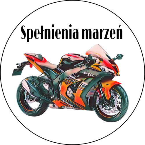 OPŁATEK NA TORT URODZINY MOTOCYKL KAWASAKI
