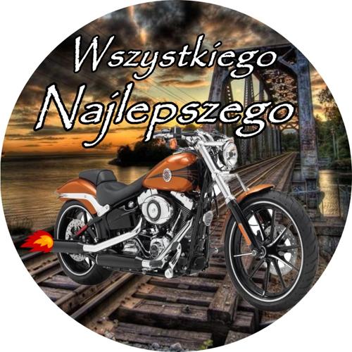 OPŁATEK NA TORT URODZINY MOTOR CHOPPER MOST