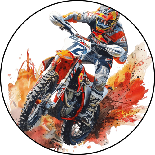OPŁATEK NA TORT URODZINY MOTOR CROSS