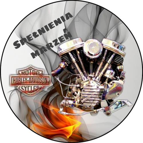 OPŁATEK NA TORT MOTOR HARLEY DAVIDSON ZNAK