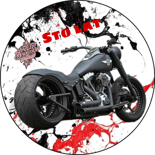 OPŁATEK NA TORT MOTOR HARLEY DAVIDSON TEKST