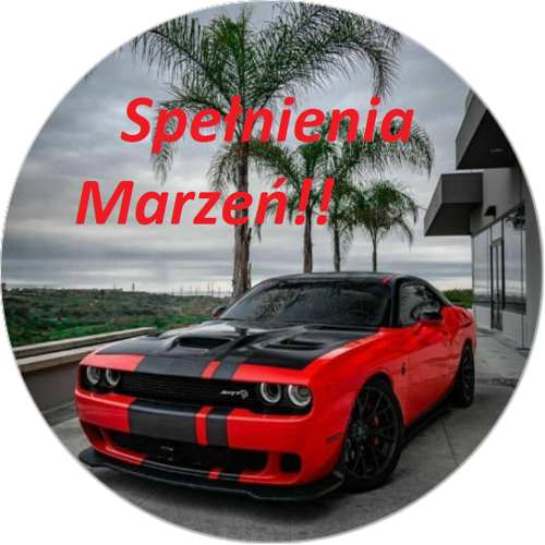 OPŁATEK NA TORT URODZINY DODGE CHALLENGER AUTO