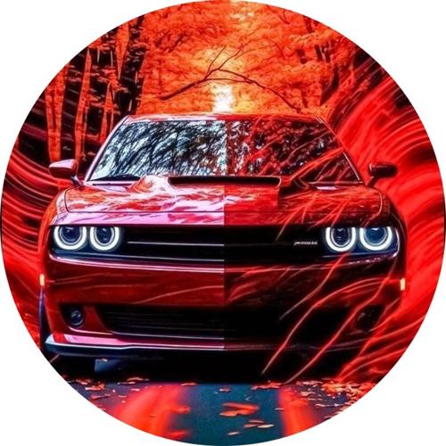 OPŁATEK NA TORT URODZINY DODGE AUTO