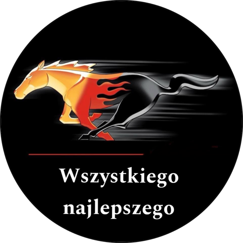 OPŁATEK NA TORT MUSTANG KOŃ LOGO