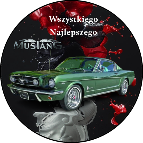 OPŁATEK NA TORT FORD MUSTANG AUTO BRYKA