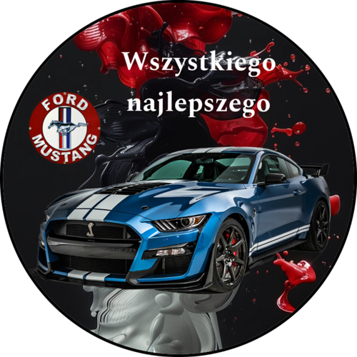 OPŁATEK NA TORT FORD MUSTANG AUTO SAMOCHÓD