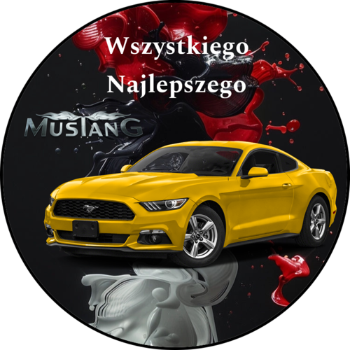 OPŁATEK NA TORT FORD MUSTANG AUTO SAMOCHÓD