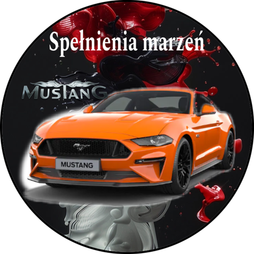 OPŁATEK NA TORT FORD MUSTANG AUTO SAMOCHÓD