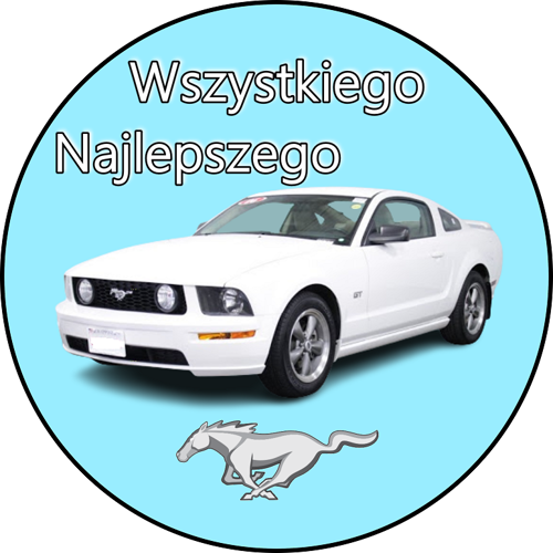OPŁATEK NA TORT FORD MUSTANG BRYKA AUTO