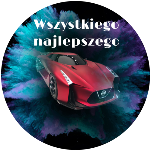 OPŁATEK NA TORT NISSAN AUTO BRYKA COUPE