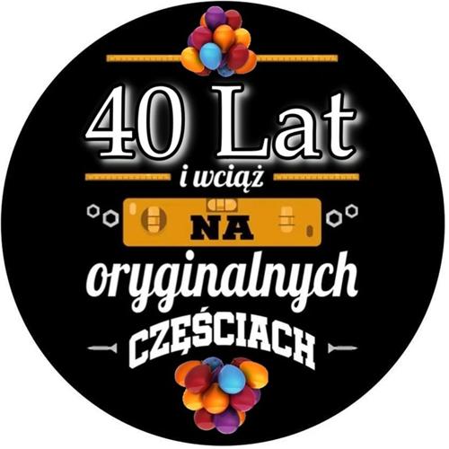 OPŁATEK NA TORT URODZINY 40 MECHANIK WHISKY DRINK