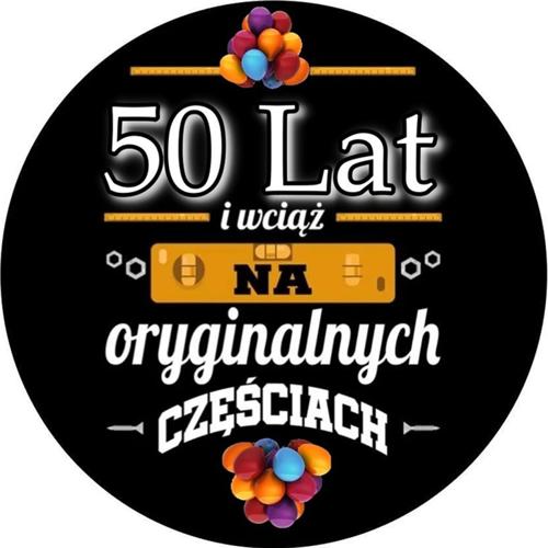 OPŁATEK NA TORT URODZINY 50 MECHANIK WHISKY DRINK