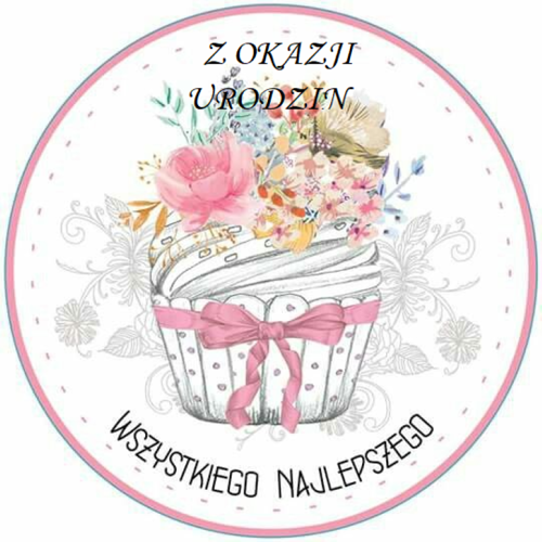 OPŁATEK NA TORT URODZINY BABECZKA MUFFINKA