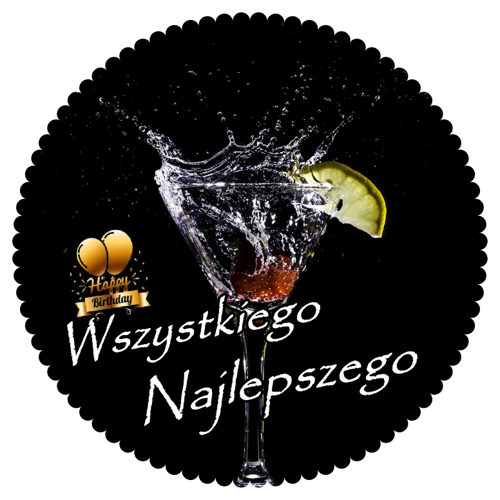 OPŁATEK NA TORT URODZINY OWOC DRINK