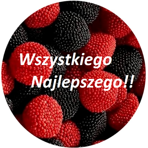 OPŁATEK NA TORT URODZINY OWOCE LEŚNE JEŻYNA