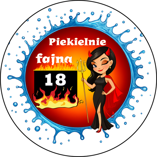 OPŁATEK NA TORT URODZINY 18 SEXY BABKA