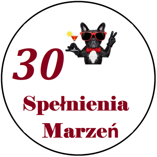 OPŁATEK NA TORT URODZINY 30 PIES PIESEK