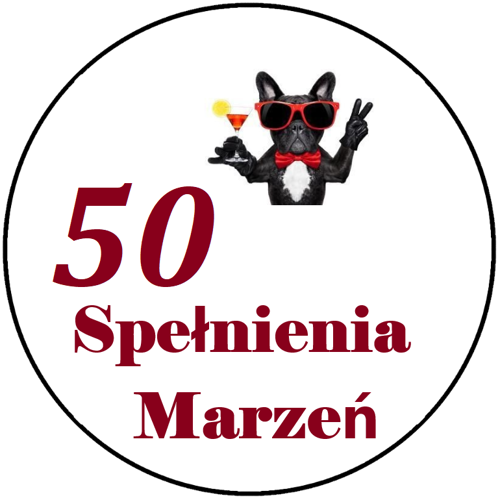 OPŁATEK NA TORT URODZINY 50 PIES PIESEK