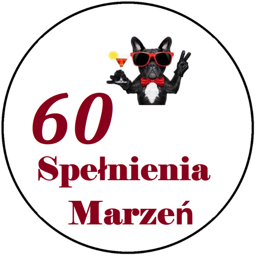 OPŁATEK NA TORT URODZINY 60 PIES PIESEK