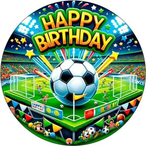 OPŁATEK NA TORT PIŁKA NOŻNA PIŁKARZ HAPPY BIRTHDAY