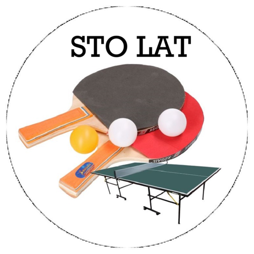 OPŁATEK NA TORT PING PONG TENIS STOŁOWY RAKIETKI
