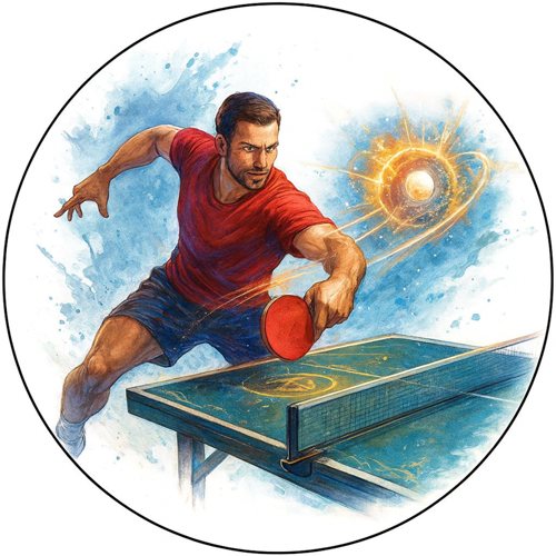 OPŁATEK NA TORT PING PONG TENIS STOŁOWY GRA