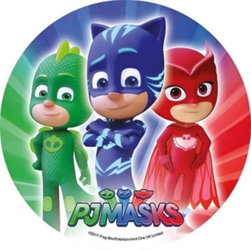 OPŁATEK NA TORT PJ MASKS PIDŻAMERSI