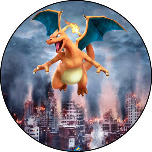 OPŁATEK NA TORT URODZINY POKEMON POKEMONY CHARIZARD