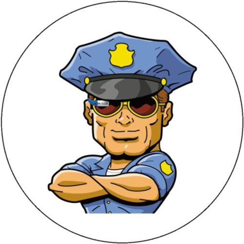 OPŁATEK NA TORT POLICJA POLICJANT MĘŻCZYZNA POSTAĆ