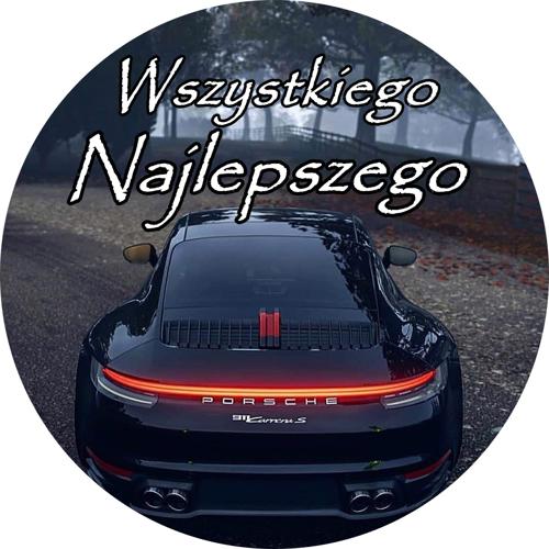 OPŁATEK NA TORT URODZINY PORSCHE AUTO
