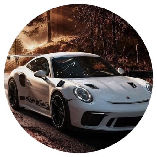 OPŁATEK NA TORT URODZINY18 30 40 50 PORSCHE AUTO GT
