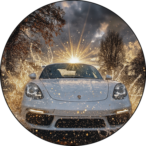 OPŁATEK NA TORT URODZINY18 30 40 50 PORSCHE AUTO