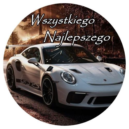 OPŁATEK NA TORT URODZINY18 30 40 50 PORSCHE
