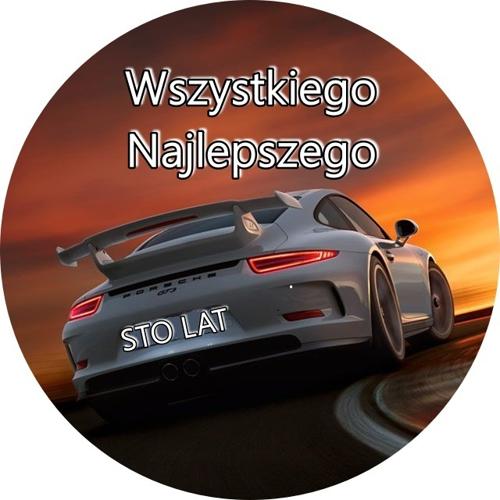 OPŁATEK NA TORT URODZINY18 30 40 50 PORSCHE BRYKA