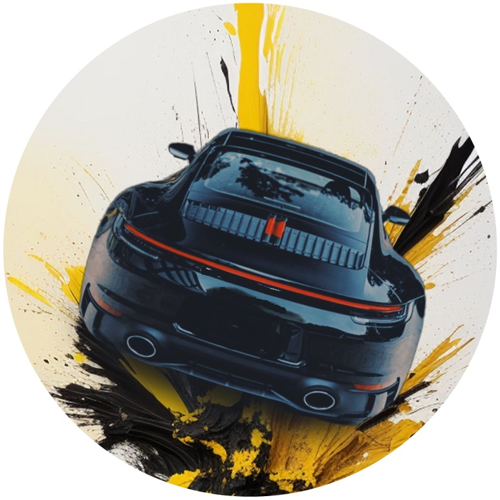 OPŁATEK NA TORT URODZINY18 30 40 50 PORSCHE AUTO