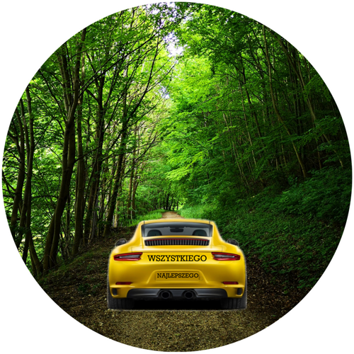 OPŁATEK NA TORT AUTO PORSCHE