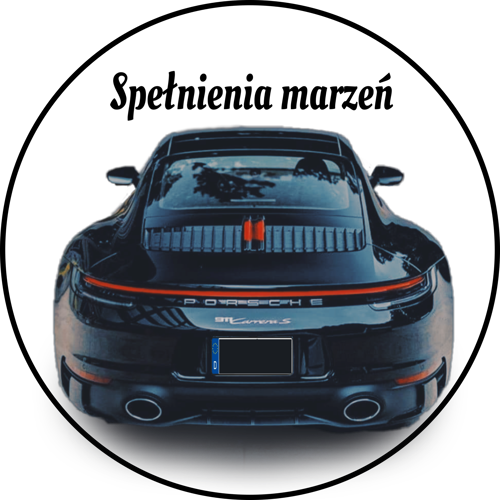 OPŁATEK NA TORT URODZINY 18 30 40 50 PORSCHE CARRERA