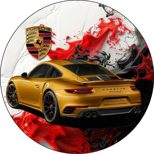 OPŁATEK NA TORT URODZINY 18 30 40 50 PORSCHE
